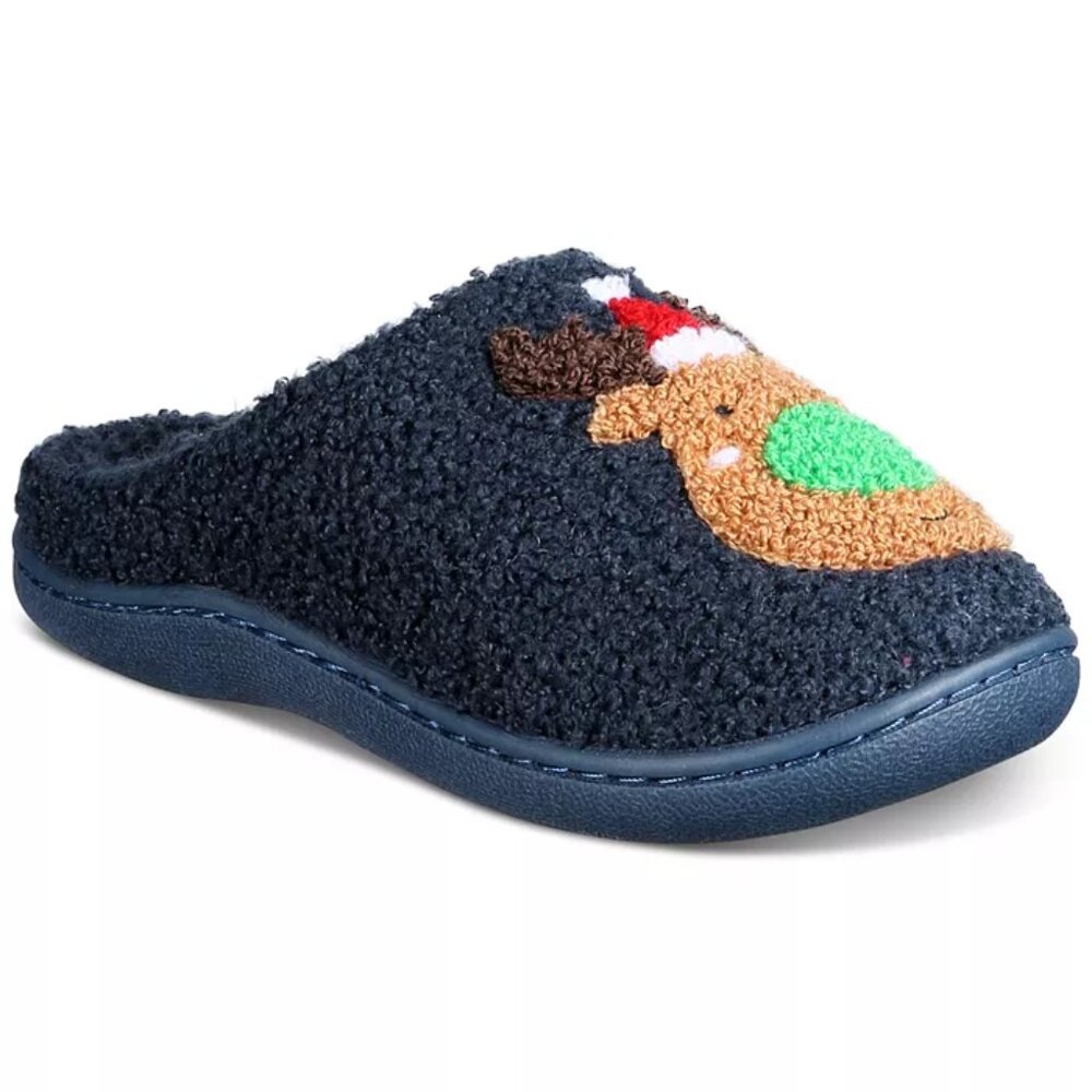 Little Kid's Reindeer Closed-Toe Slippers/NWT/11-12